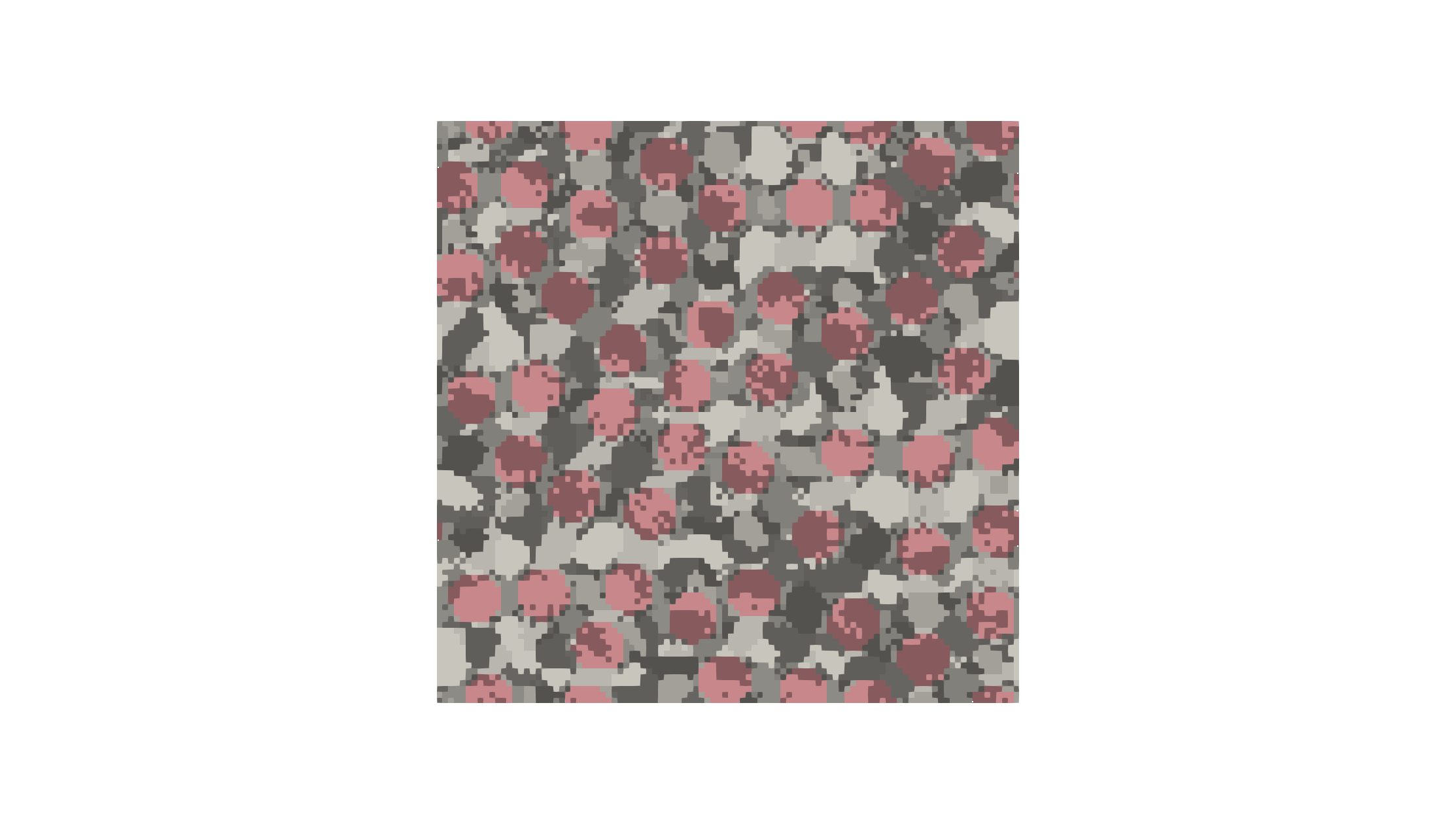 CRATE microstructure, with 8 clusters for the matrix and 2 clusters for the particles.